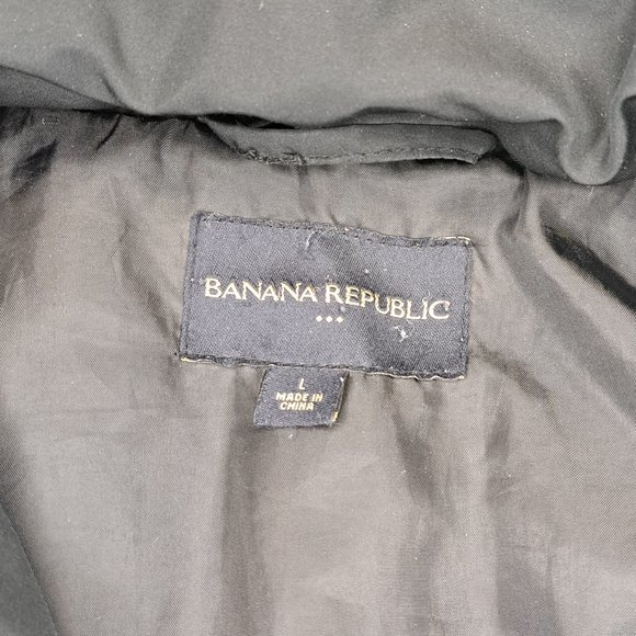 Banana Republic Hooded Long Puffer Jacket Coat Size Large - Picture 10 of 11